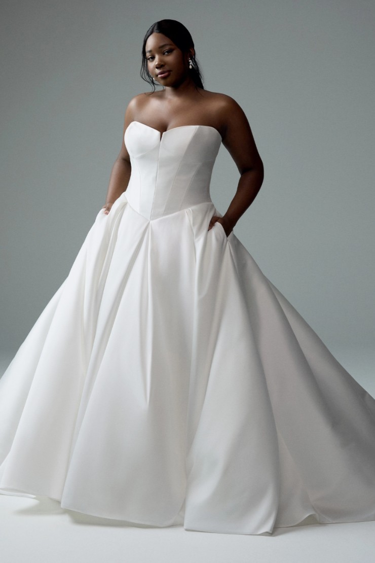 Mikado Wedding Dress with Pockets Elli Thumbnail Image