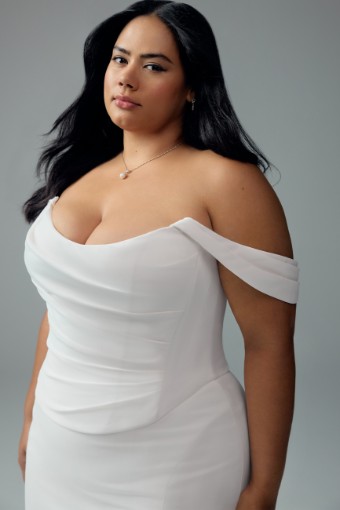 Timeless Bridal Dress with Faux Two-Piece Danica $2 Ivory thumbnail