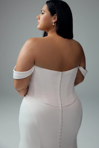 Satin Bridal Dress with Zipper Back Danica $1 Ivory thumbnail